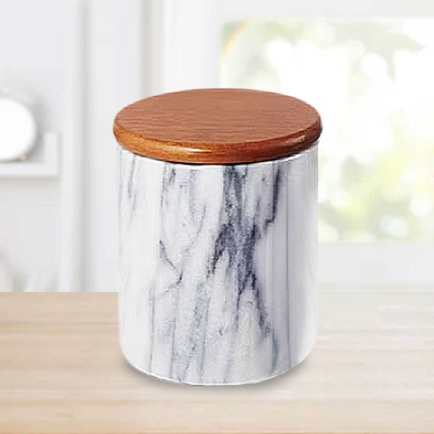 5"x6" Marble Large Airtight Storage Canister